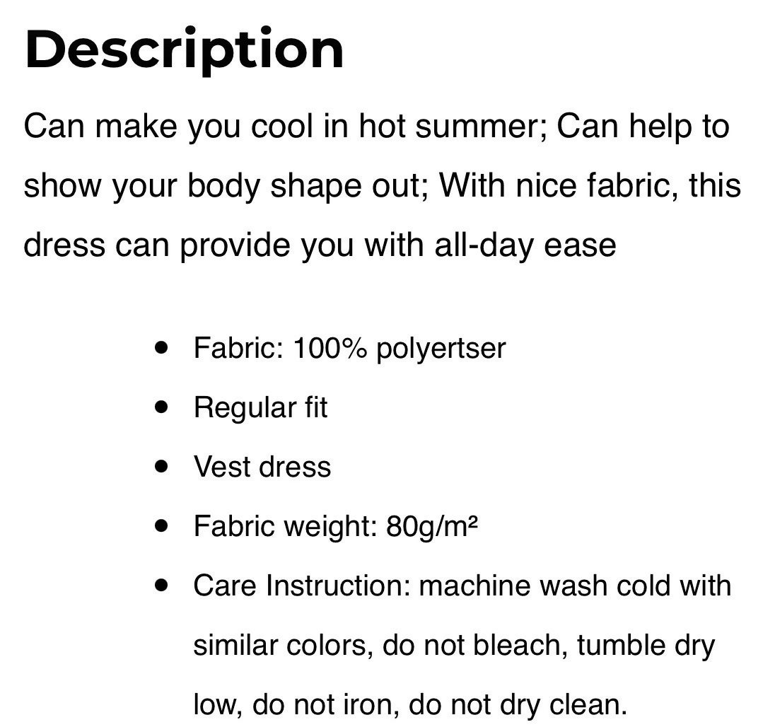 Women’s Tank Top Dress Sizes XS-2XL