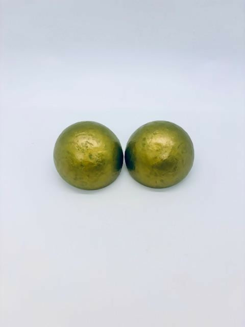 DOME EARRINGS - CHROME GREEN