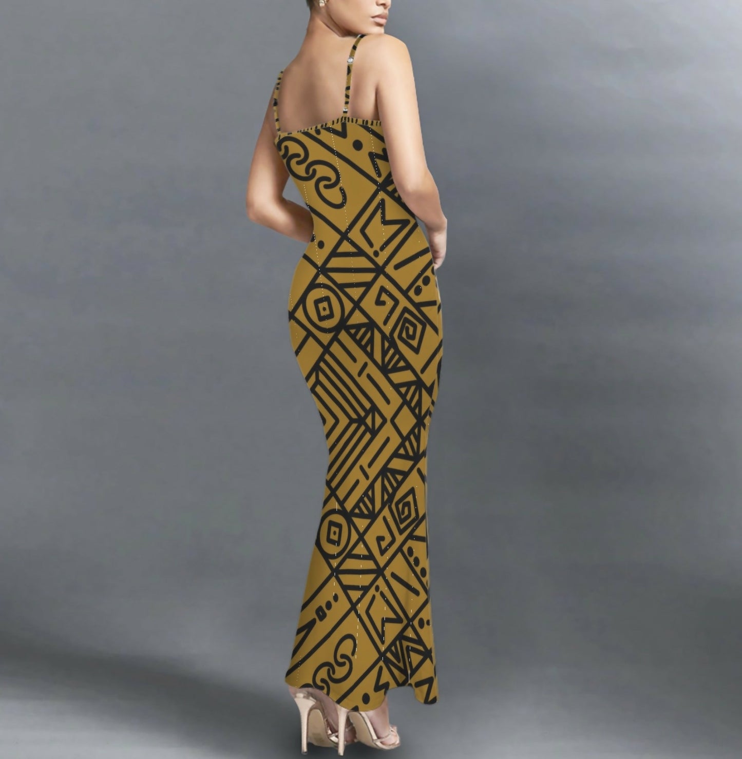Stretchy Maxi Dress Sizes S-5XL in The Sahara