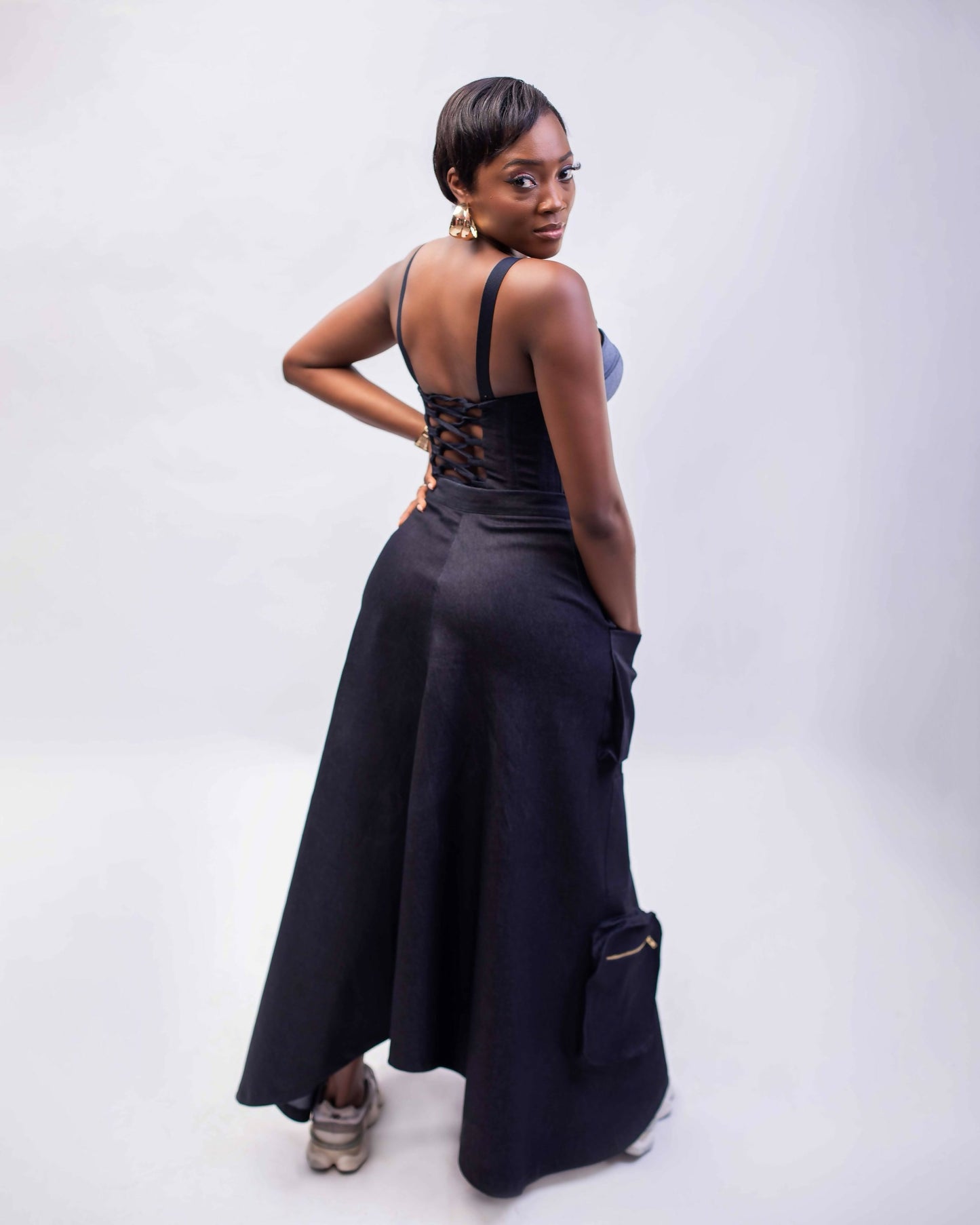 The Bustier Top & Cargo Skirt Two-Piece Set