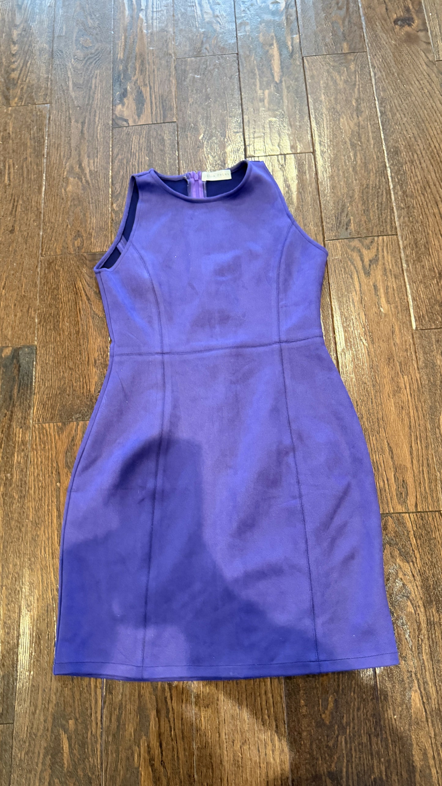 Purple halter neck dress