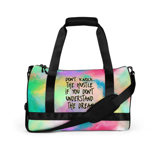 Bogosplit--IHER Don't Knock the Hustle Duffle Bag Front