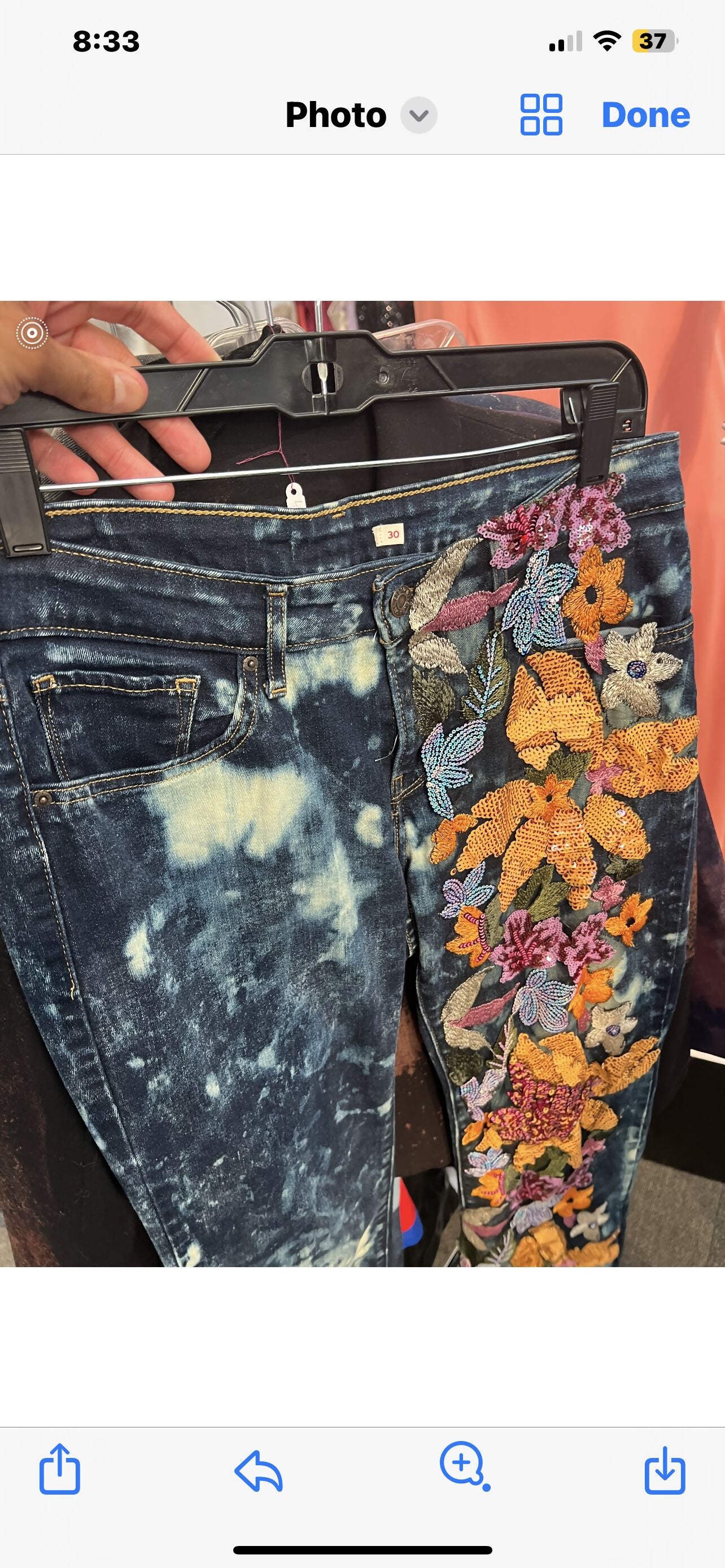 Floral Sequin jeans