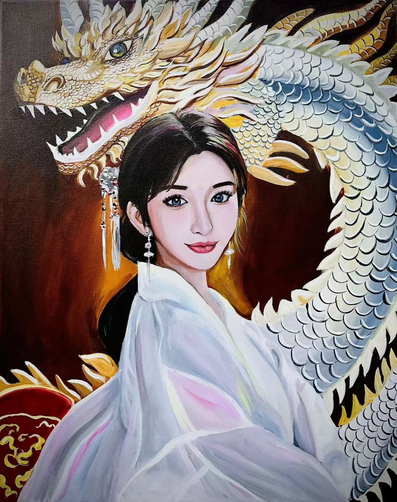 Dragon with the girl