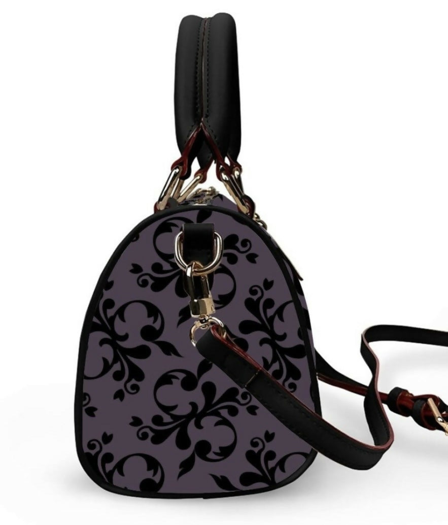 Classic Barrel-Shaped PU Leather Handbag
