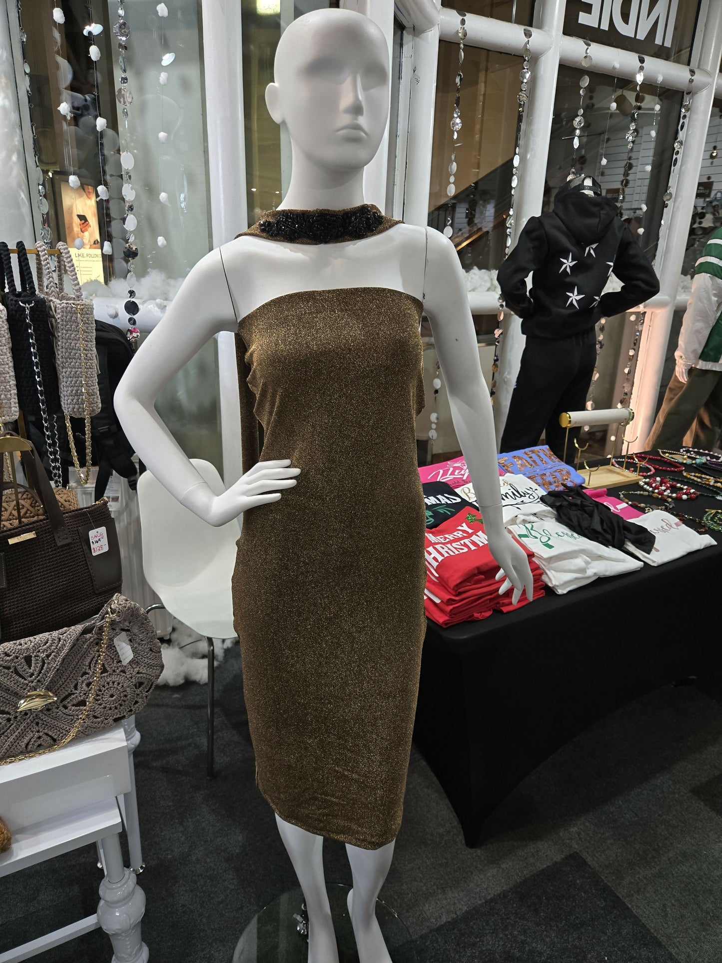 Gold bodycon dress