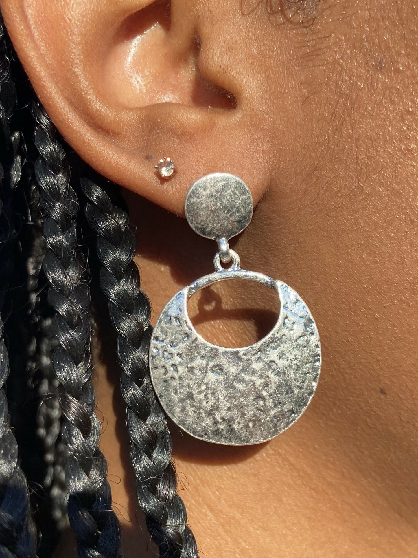 Dome Cutout Drop Earrings