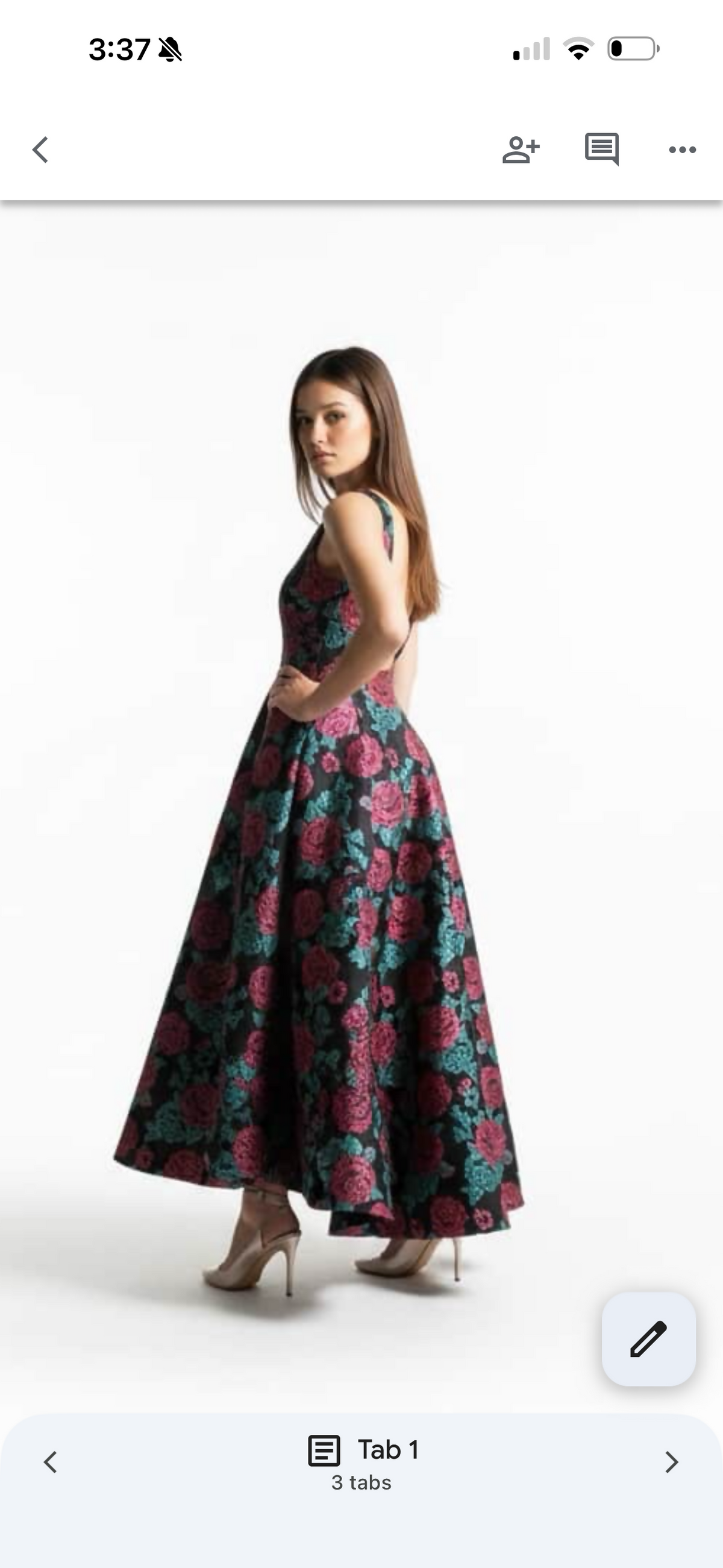 The Elegant Rose Jacquard Gown