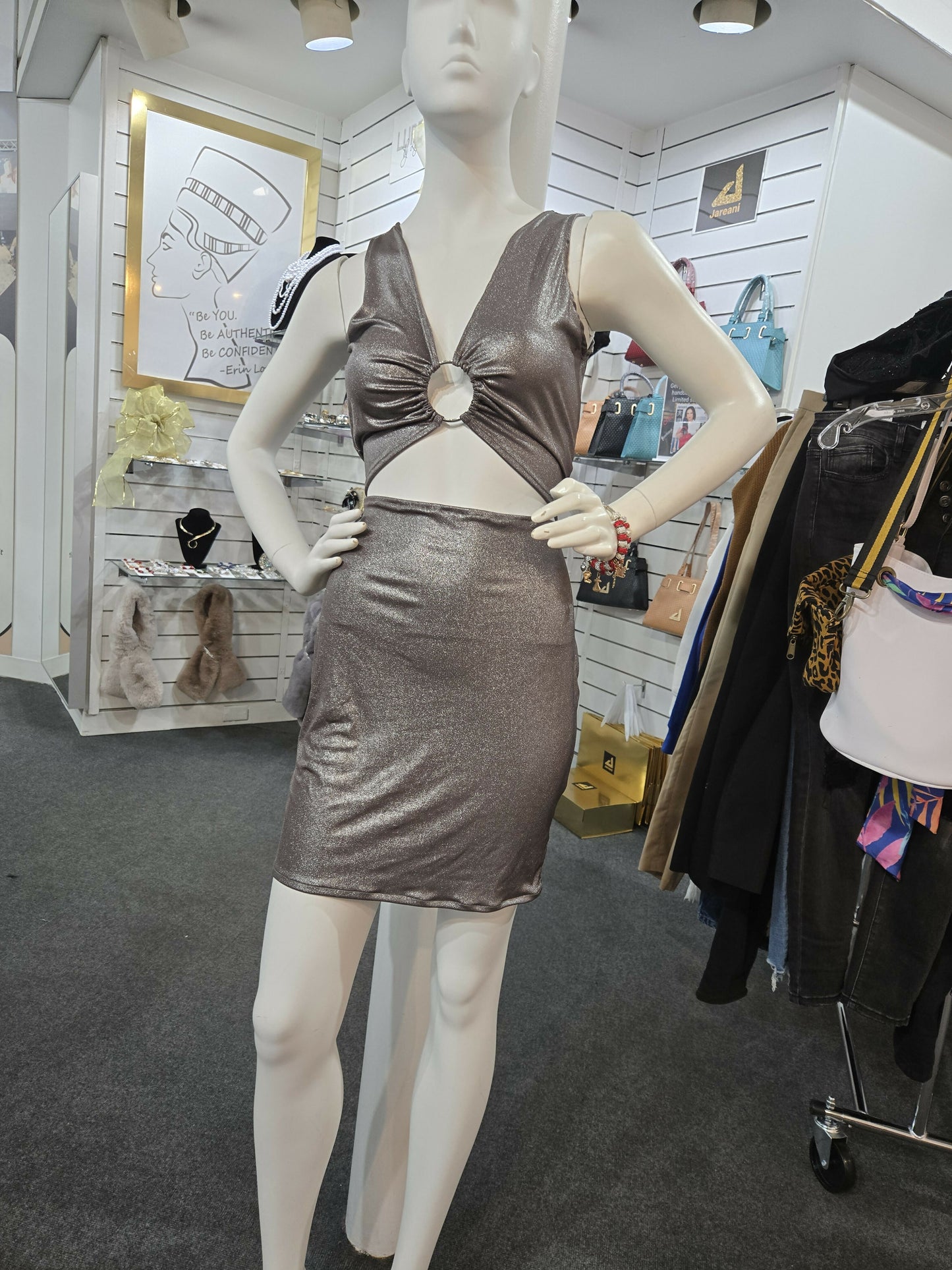 Mini silver/Gray dress