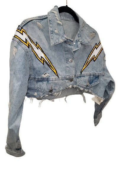 Women's Crop Lightning Jean Jacket S