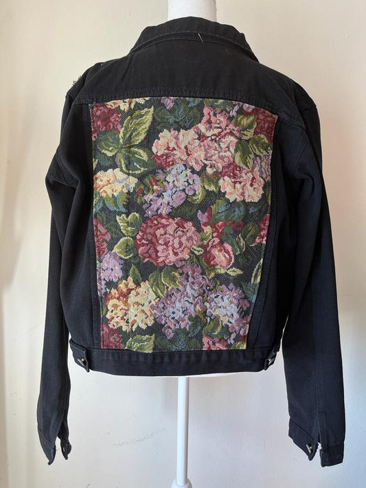 Black denim Vintage Style Jacket