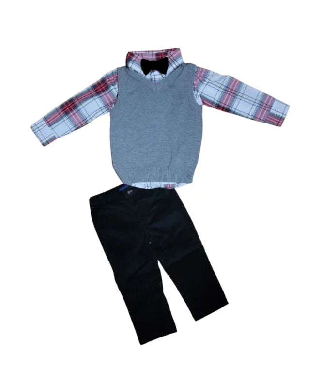 4 Piece Set Sweater Vest & Pant Set