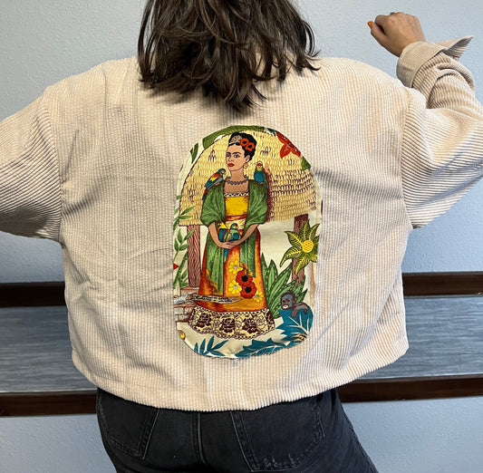 Jacket Frida kahlo light Tropical Design.