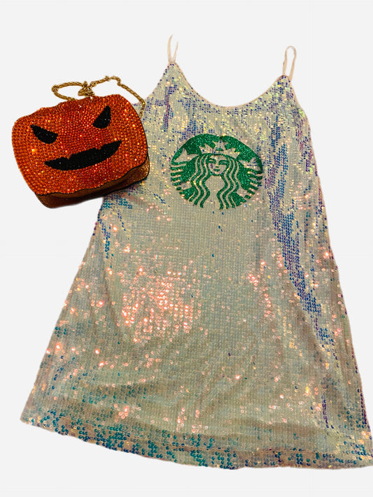Pumpkin Rhinestone Purse