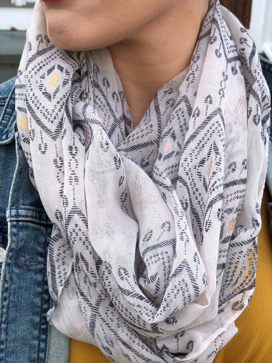 Boho Print Infinity Scarf