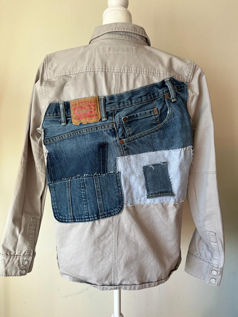 Reworked jacket denim style