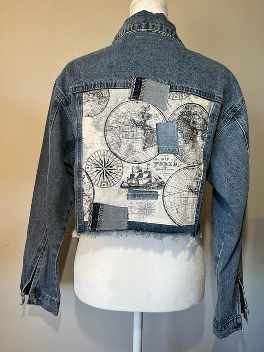 Globe map jacket