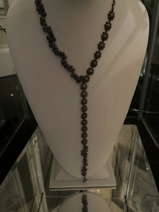 Tanzanite and diamond necklace