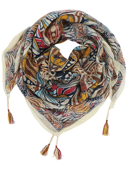 Paisley Multi Color Square Scarf