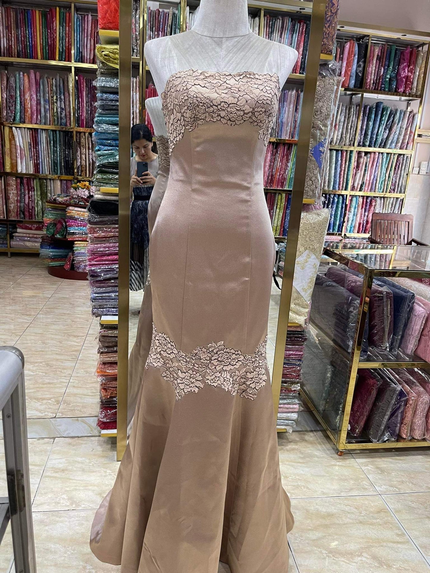 Crush Gown Gold