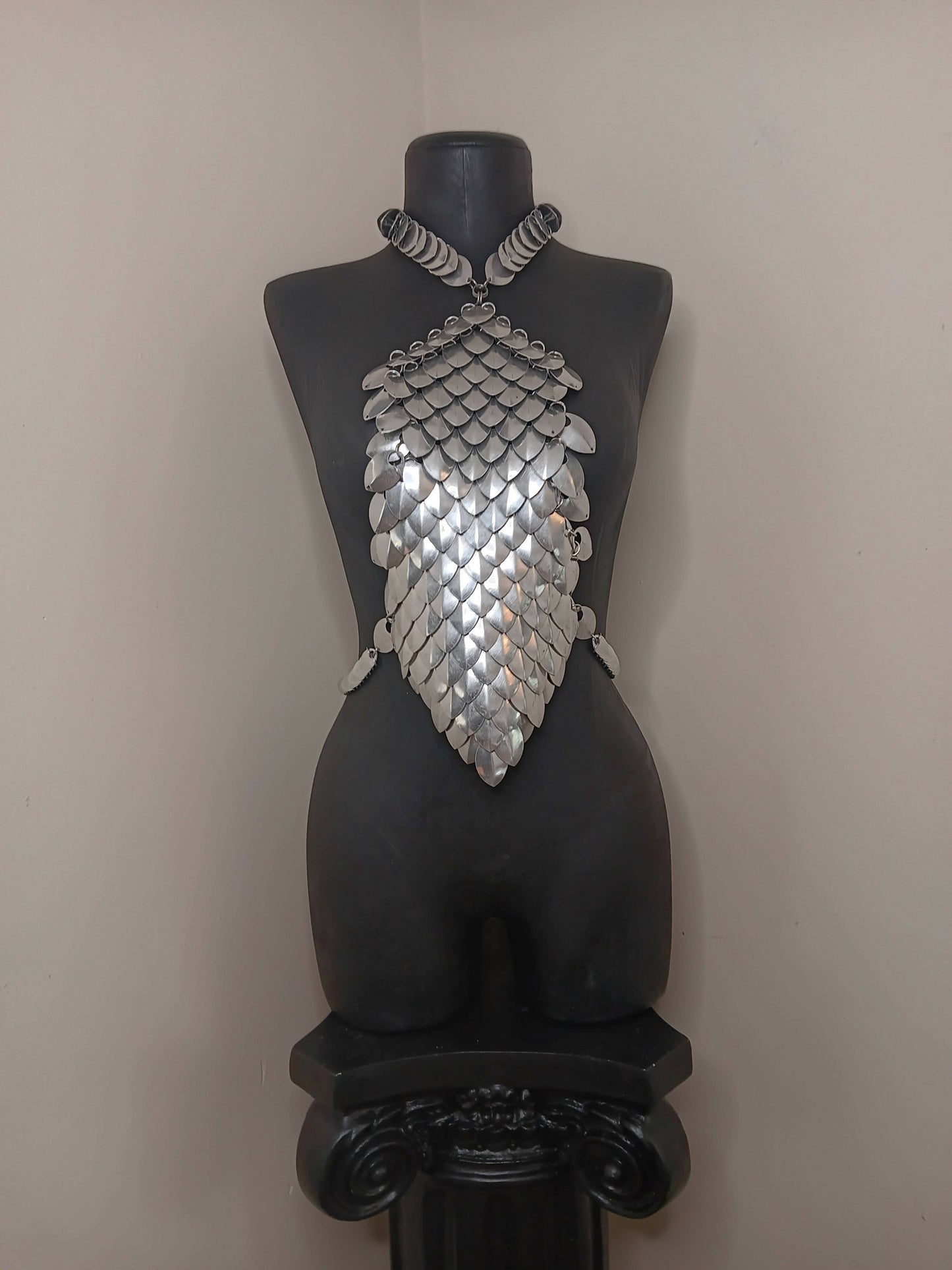 Silver Scale Choker- Chest Plate