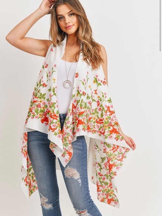 Floral Kimono Vest