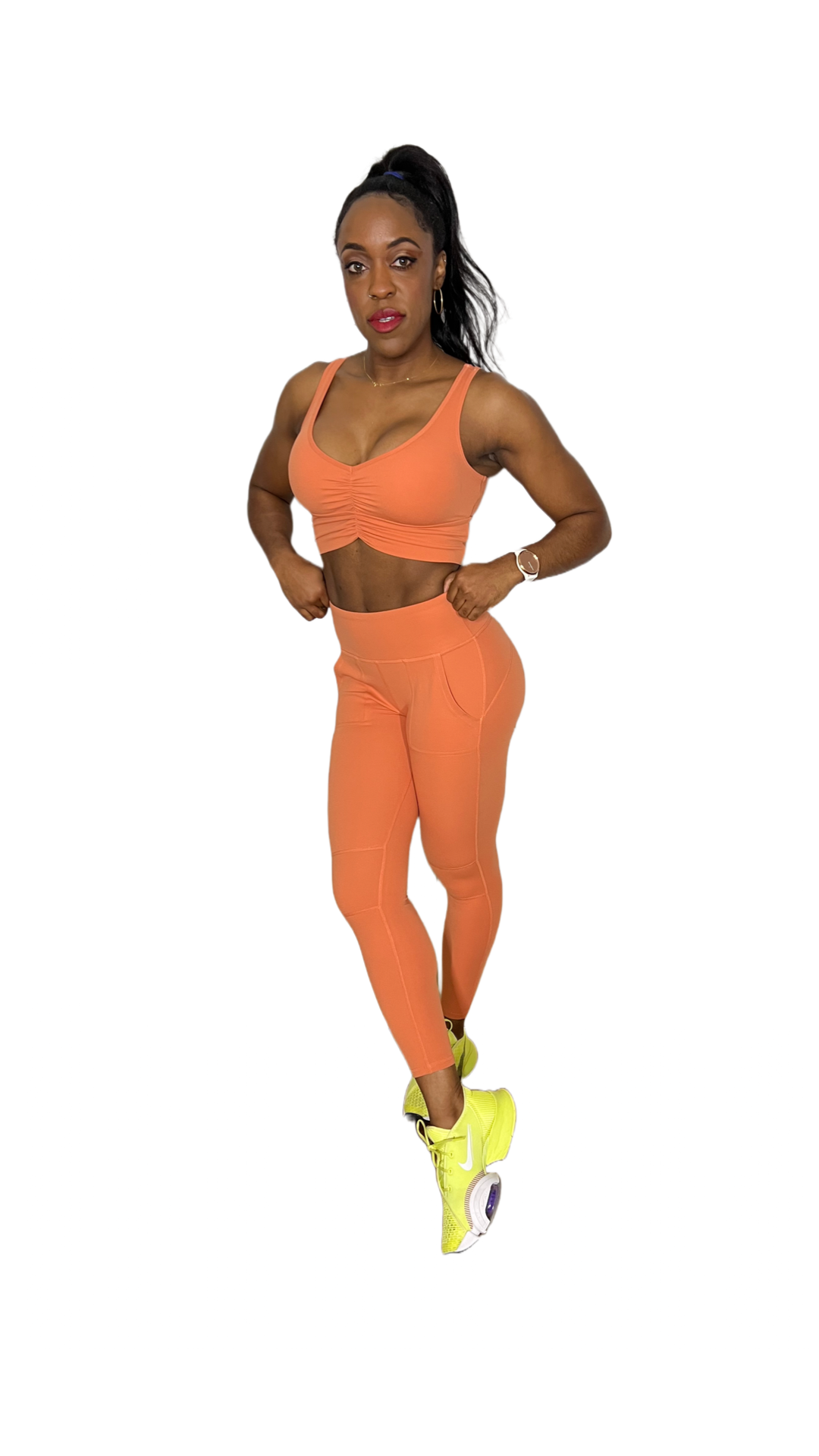 orange workout set