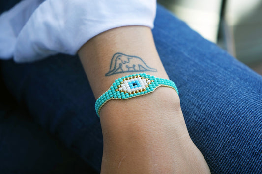 bracelets mostacilla evil eye.