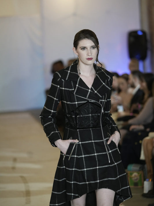 Plaid Wool Coat