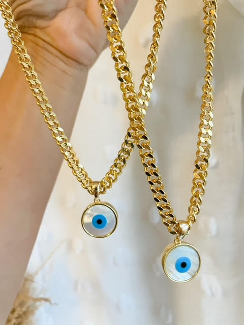 Evil Eye Cuban Necklace