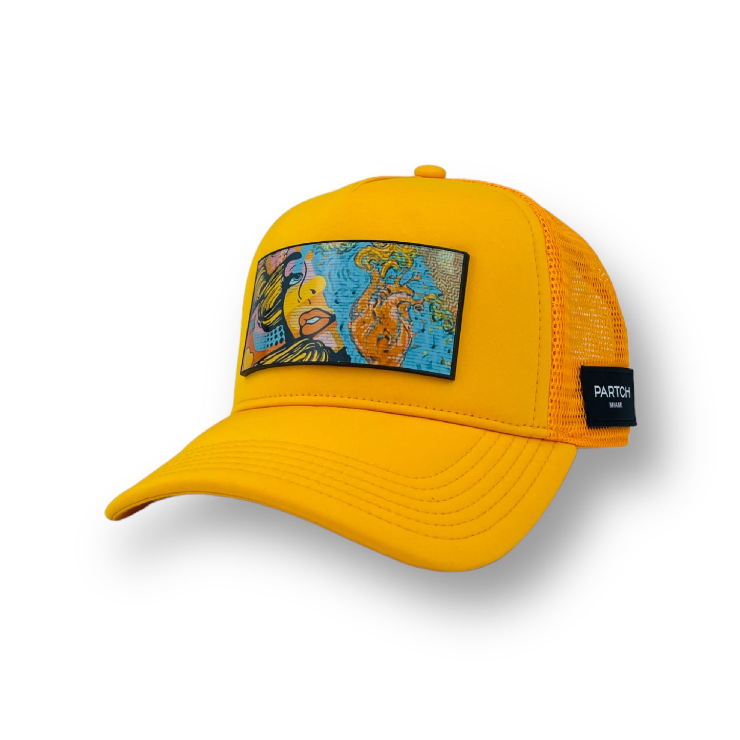 PARTCH Exsyt Art removable Trucker Hat Yellow