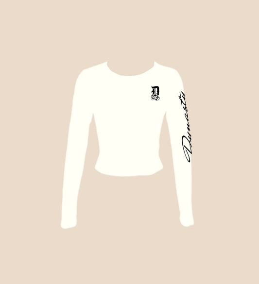 DYNASTY Womens Badge Long Sleeve ( White)