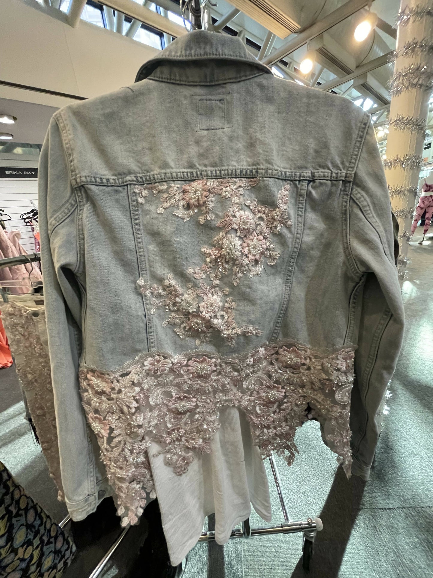 Sequin denim jacket