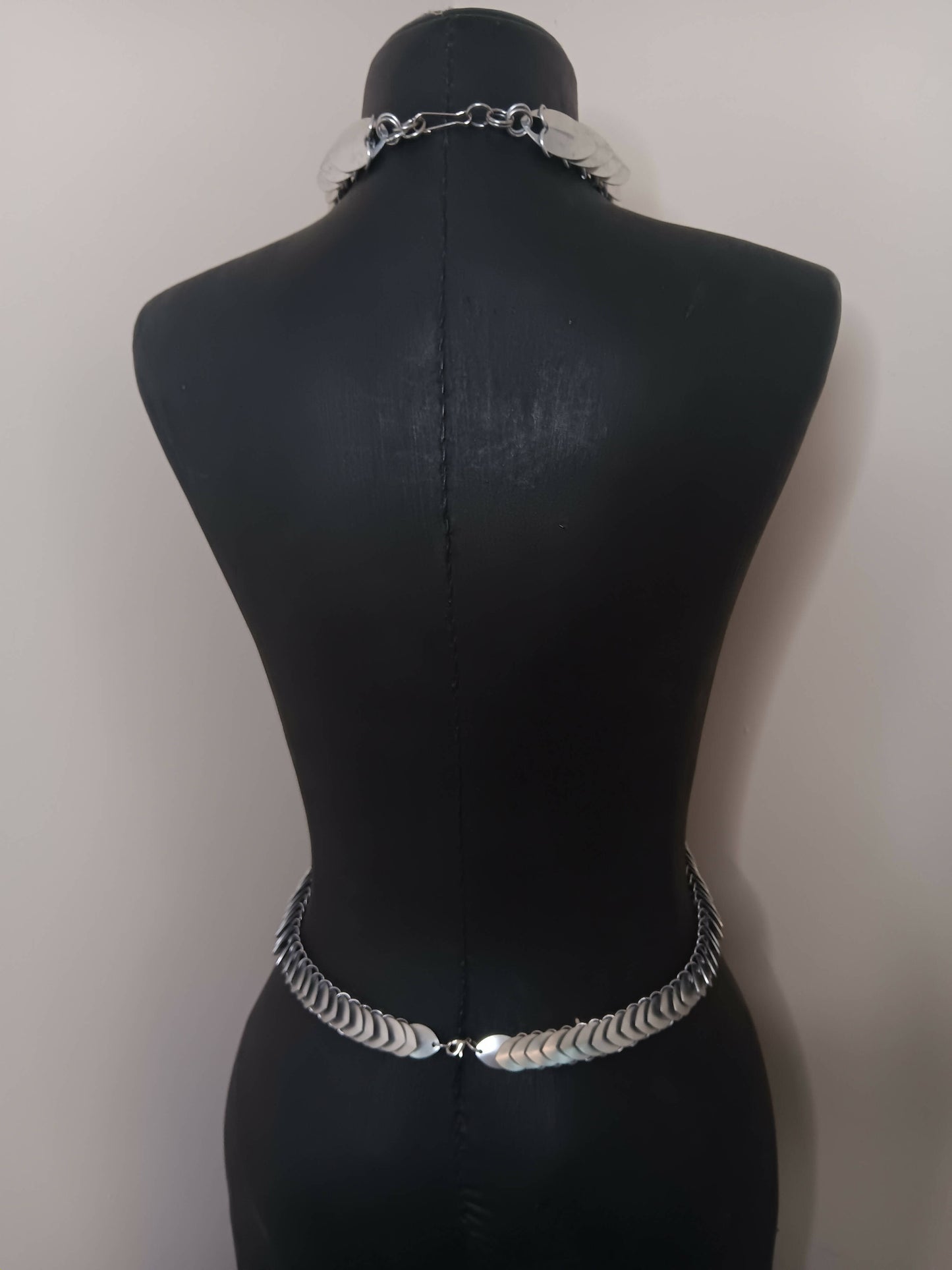 Silver Scale Choker- Chest Plate