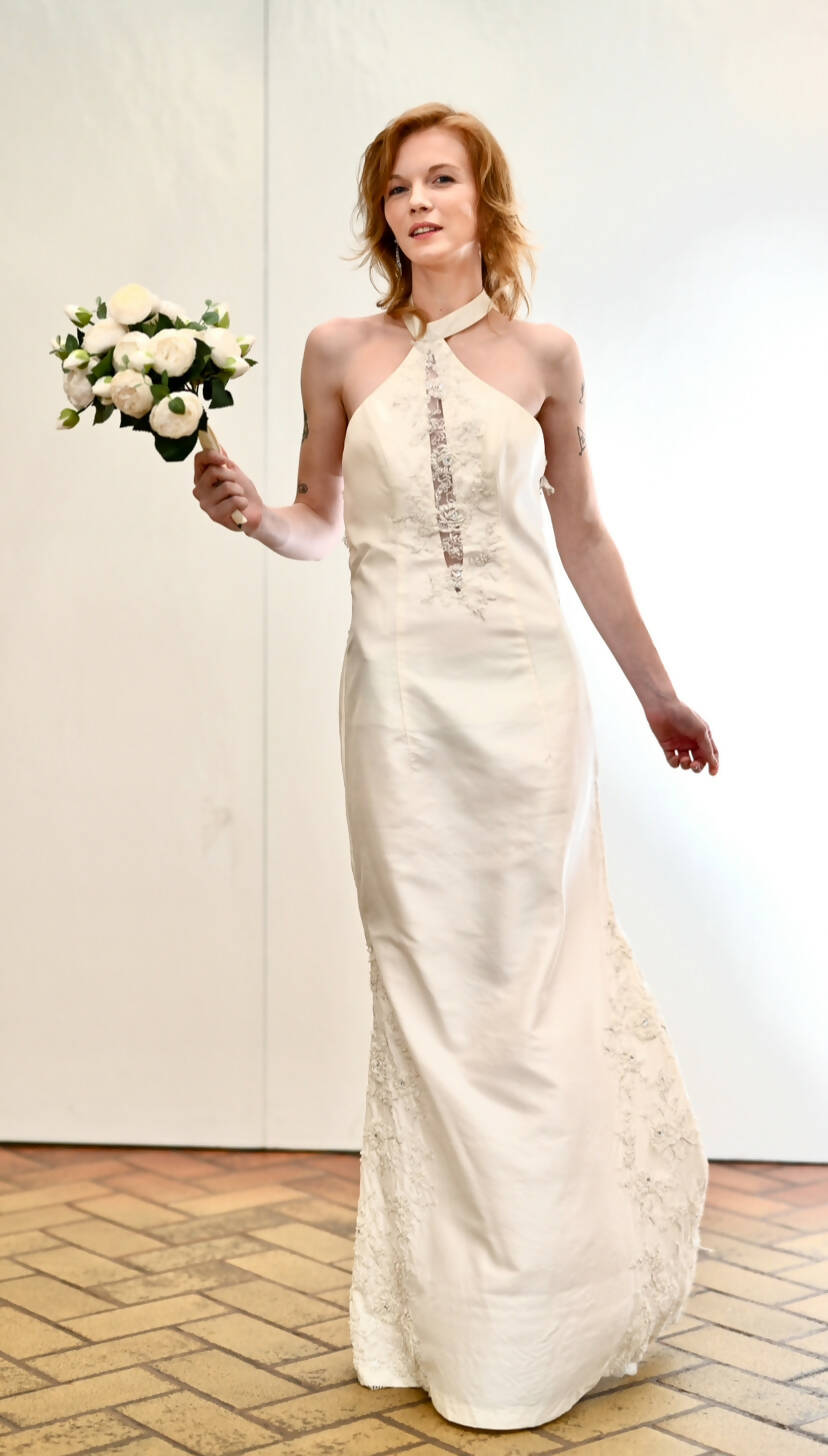 Halter wedding dress