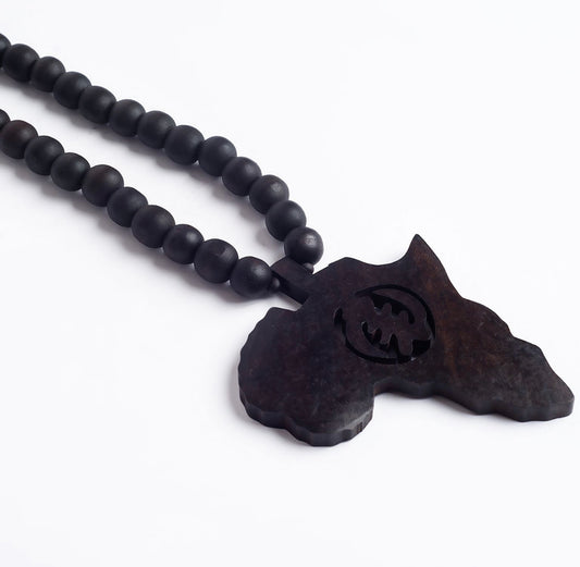 Gye Nyame "Except For God "Africa Map Necklace