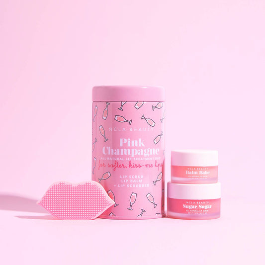 Pink Champagne Lip Care Set + Lip Scrubber