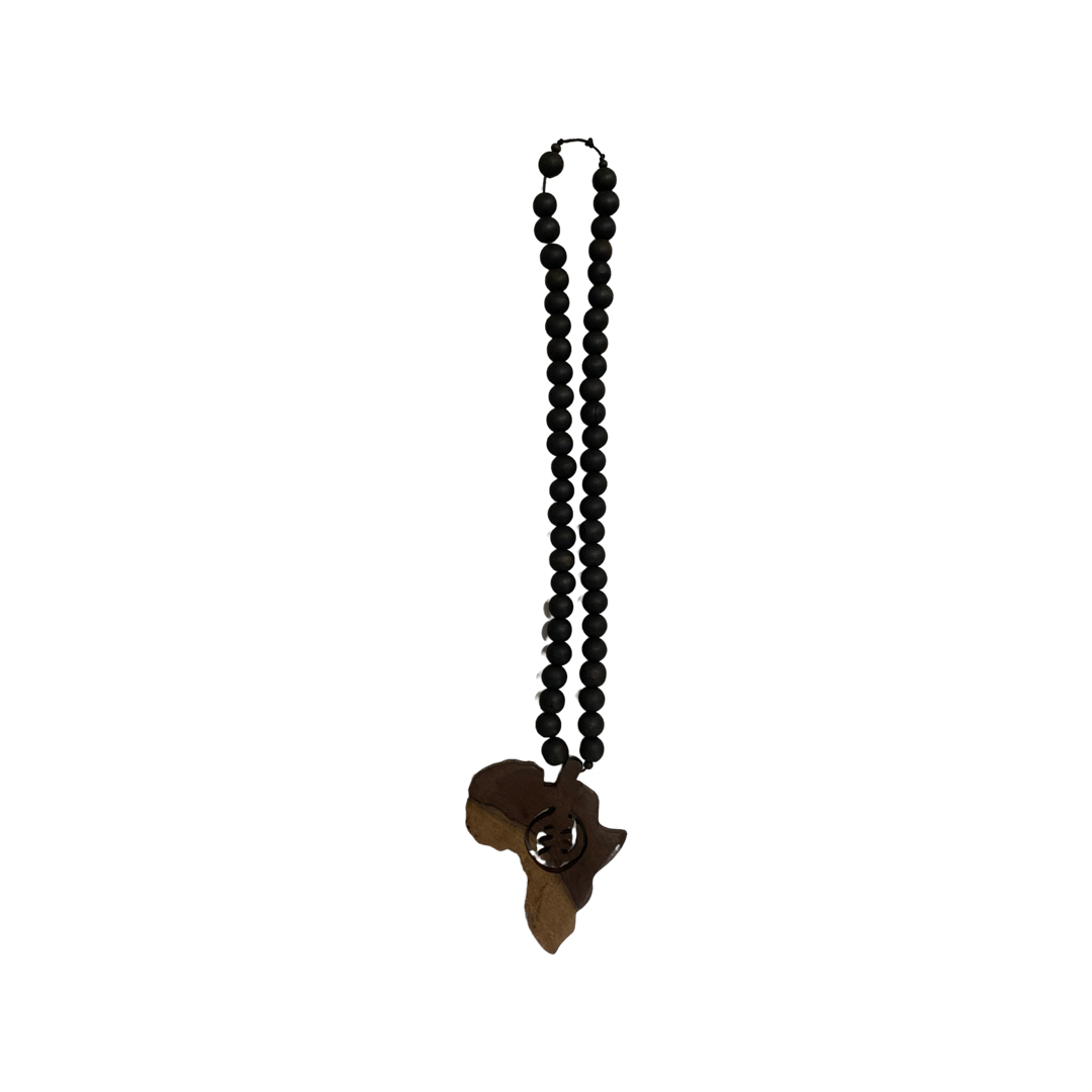 Gye Nyame" Except For God" Africa Map Necklace