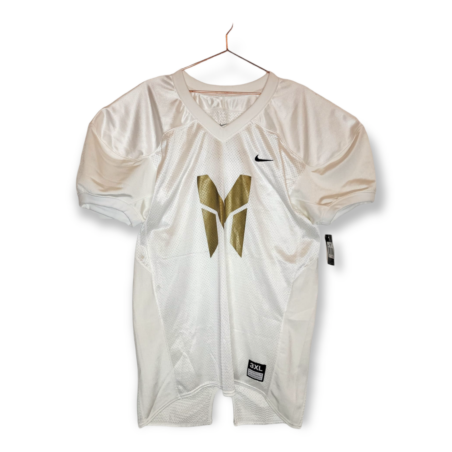 Men's White and Gold Gridiron Jersey (3XL)