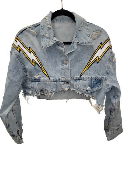 Women's Crop Lightning Jean Jacket S