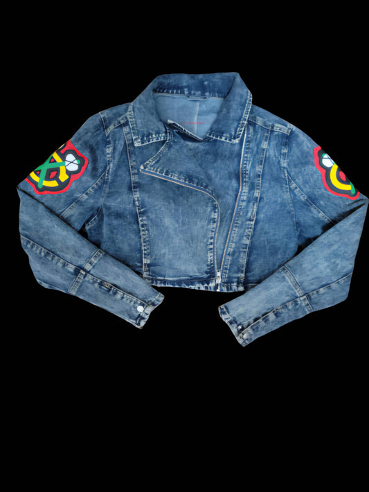 Blackhawks Moto Jean Jacket