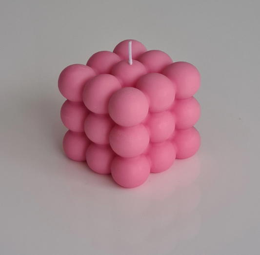 Pink Bubble Candle