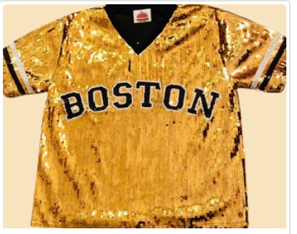 Gold Sequin Bruins Shirt