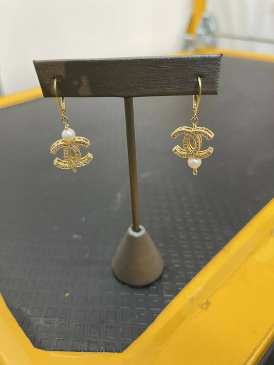 Gold designer earrings