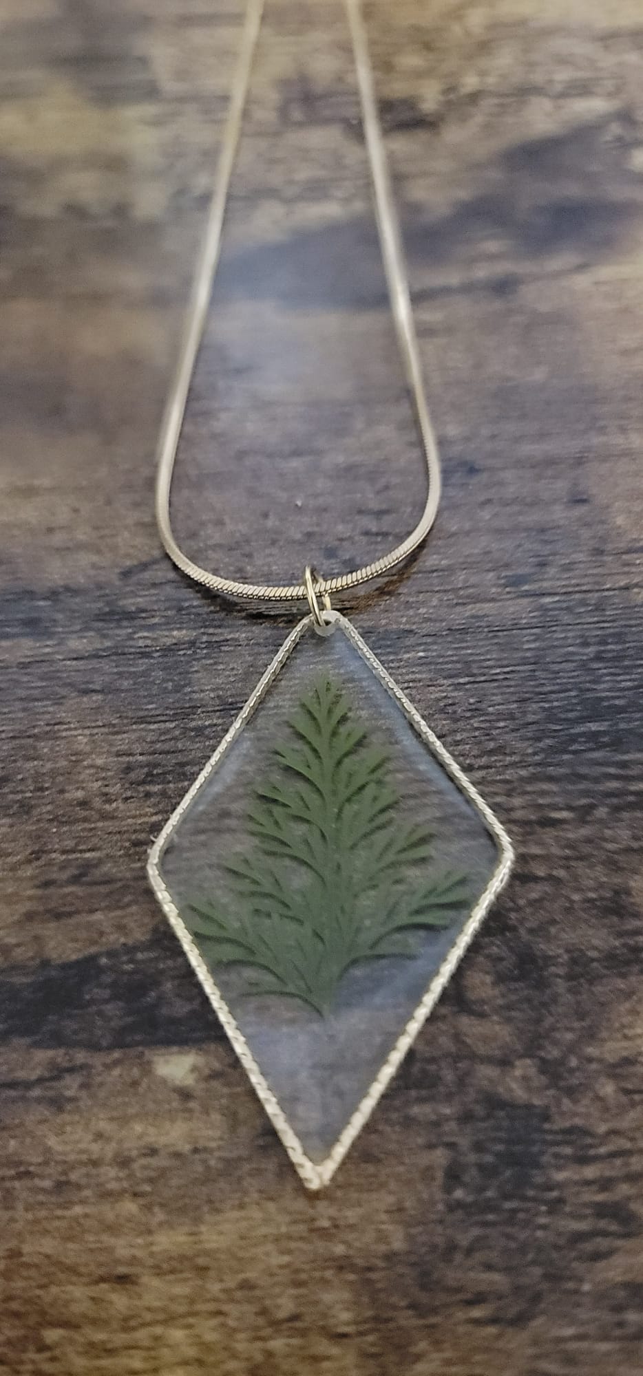 wildflower resin necklace