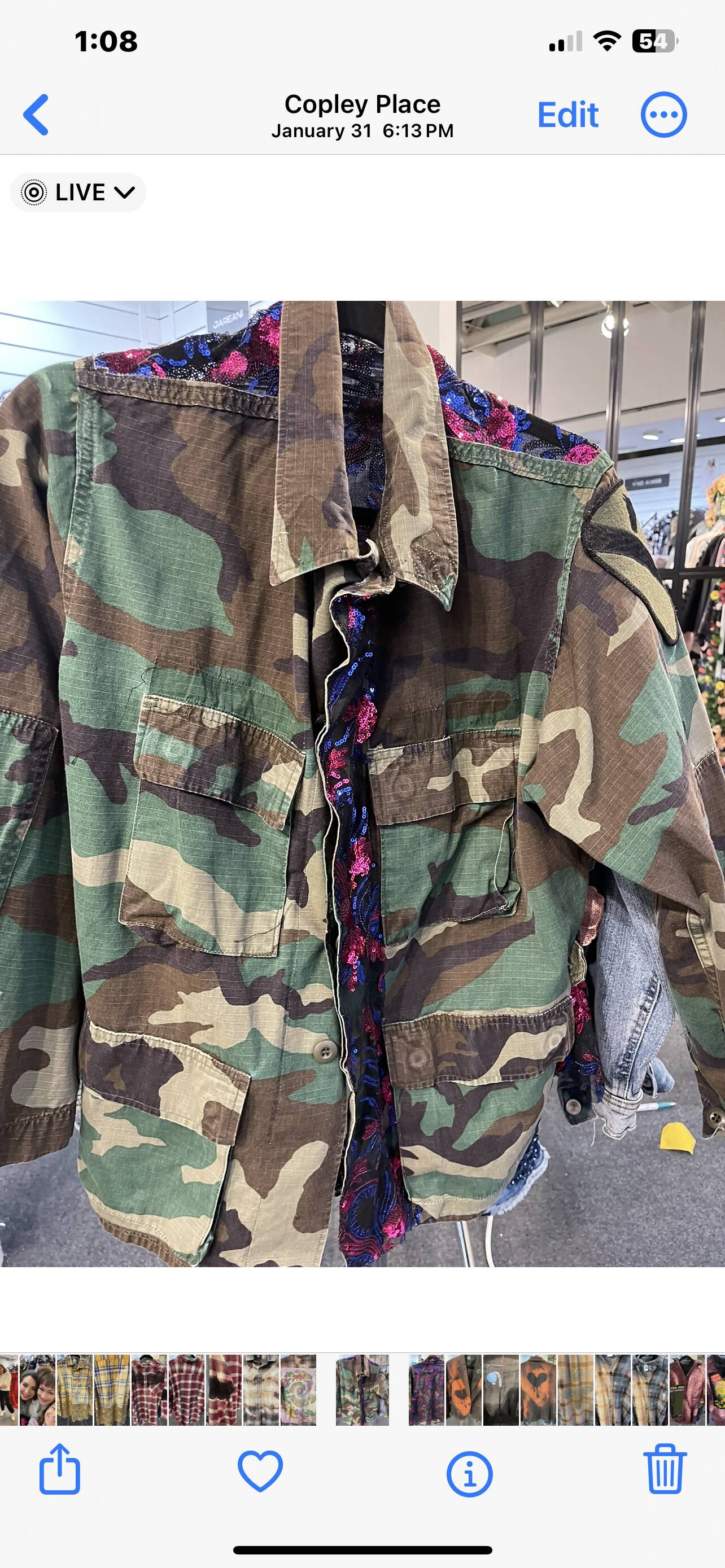 Army sequin jacket