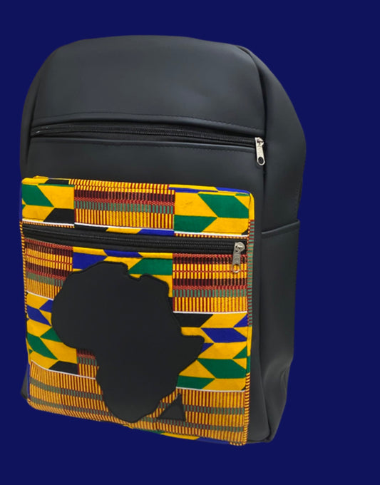 Africa Map Authentic Leather Backpacks