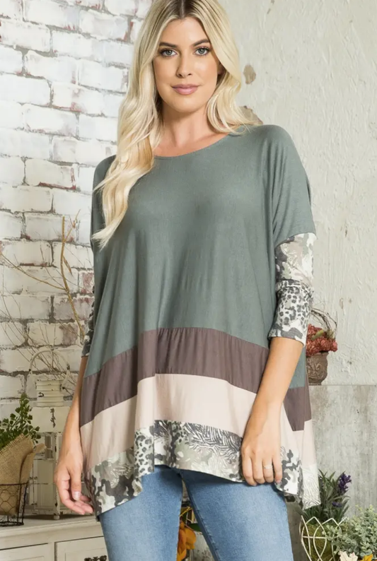 Dusty Olive Dolman Top