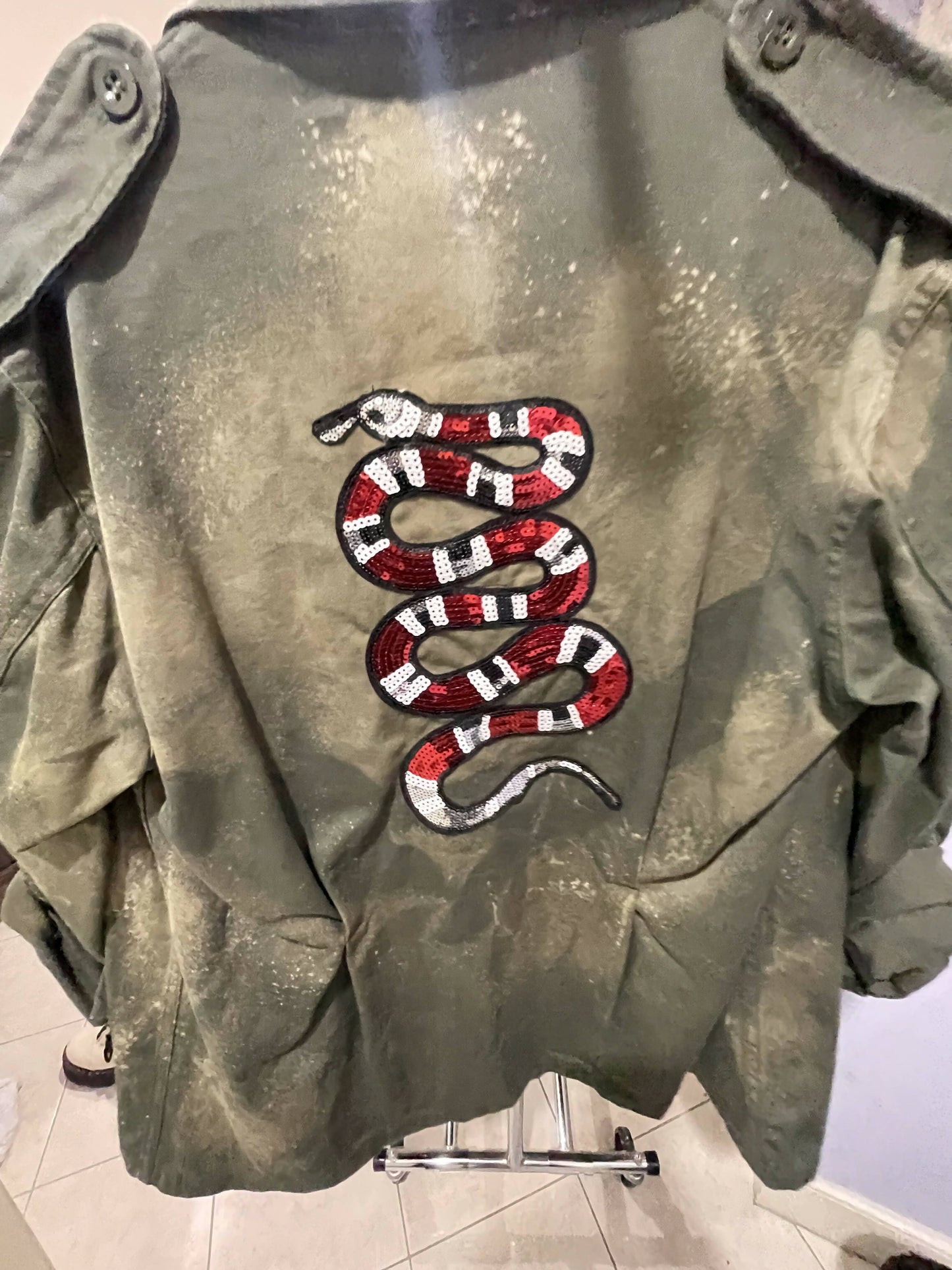 Authentic Military Jacket Embellished 406