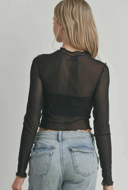 Mesh Merrow Detail Top